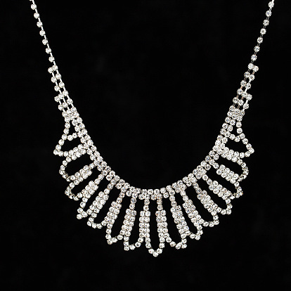 Sparkling Multi-Row Diamond Necklace for Women - Fashion Accessory N153
