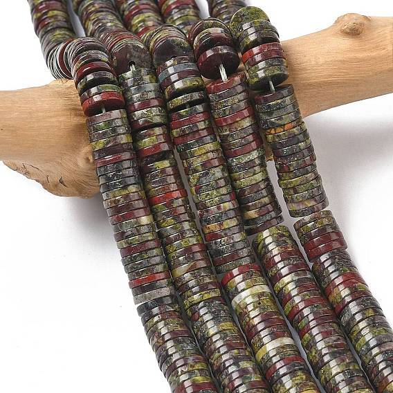 Бисер натуральный дракон крови пряди, диск, Heishi бусы