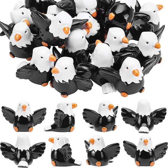 20Pcs Resin Eagle Display Decorations, Micro Landscape Dollhouse Accessories, Pretending Prop Decorations, Car Home Office Ornaments