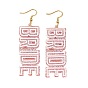 Sparkling Acrylic Word Bride Dangle Earrings with Alloy Pins for Women