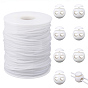 1 рулон полой трубы ПВХ трубчатый синтетический резиновый шнур, намотанный вокруг белой катушки, с пластиковыми шнуровыми замками 8 шт.