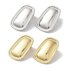 304 Stainless Steel Stud Earrings for Women, Trapezoid