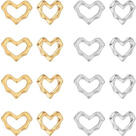 16 piezas 304 anillos de unión de acero inoxidable, corazón