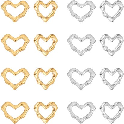 16 piezas 304 anillos de unión de acero inoxidable, corazón