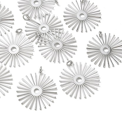 SHEGRACE Brass Pendants, Sun Charms, Cadmium Free & Lead Free & Nickel Free