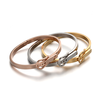 Watch Band Design 304 Stainless Steel Bangles, Ion Plating(IP),