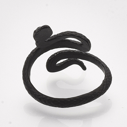 Electrophoresis Alloy Cuff Finger Rings, Snake