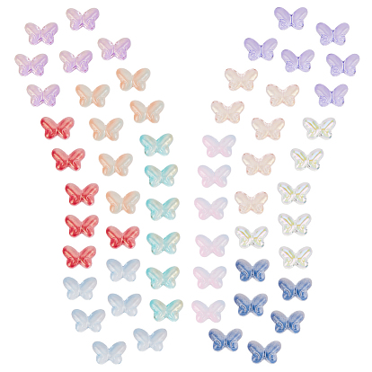 200шт 10 цвета прозрачные краска для выпечки стеклянные бусины, бабочка