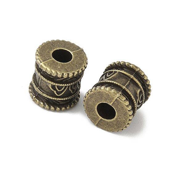 Европейские сплавочные бусины тибетского стиля , бусины с большим отверстием, без кадмия и без свинца, колонка