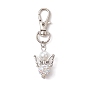 Angel Polymer Clay Rhinestone Pendant Decorations, with Glass Pearl Beads, Alloy Swivel Lobster Claw Clasps