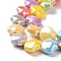 Handmade Porcelain Beads Strands, Pearlized, Shell