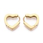 Серьги из 304 нержавеющей стали, сердце, ионное покрытие (ip)