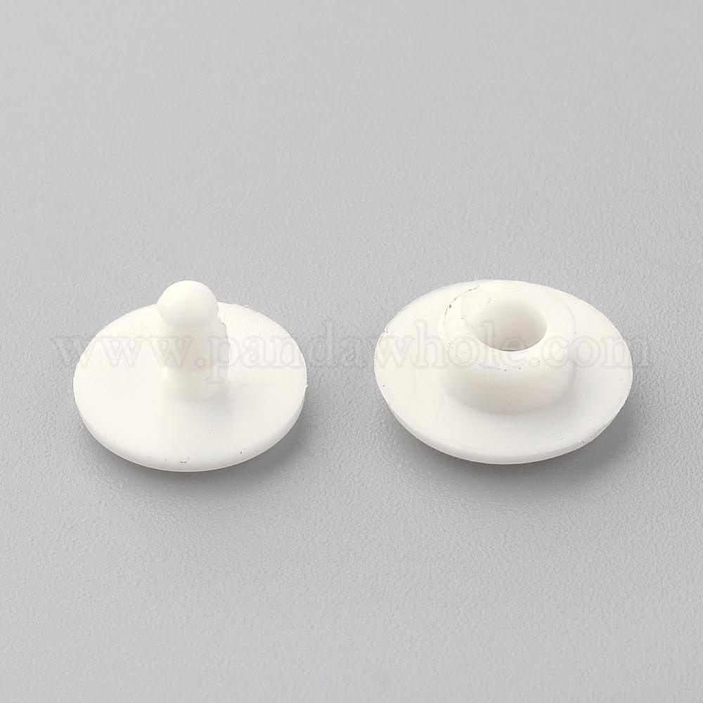 Wholesale Plastic Snap Buttons, Flat Round in bulk