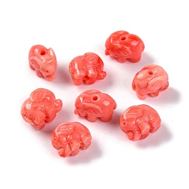 Synthetic Shell Dyed Beads, Elephant