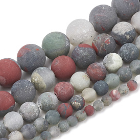5 brins 4mm//6mm//8mm//10mm givré ronde naturelle Amazonite Perles brins Crafts