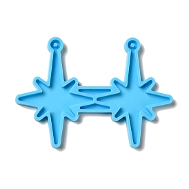 DIY 8 Pointed Star Pendant Silicone Molds, Resin Casting Molds, for UV Resin & Epoxy Resin Jewelry Making