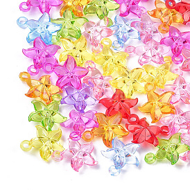 Transparent Acrylic Pendants, Flower