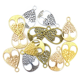 Сплавочные подвески тибетского стиля, подвески в виде слезинки с деревом жизни