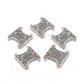 Alliage multi - chapelets de lien, rectangle avec fleur