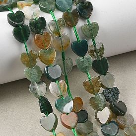 Природного индийского агата бисер нитей, сердце