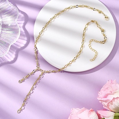 Латунные овальные звенья лариата для женщин