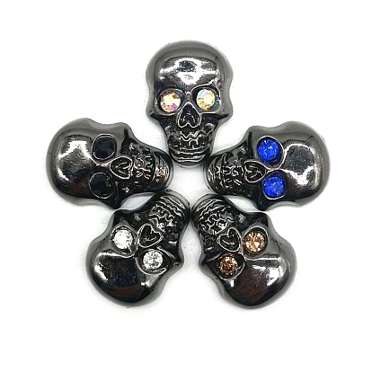 Zinc Alloy Rhinestone Rivets, Belt Ornaments for Men's Belt, Haloween Skull