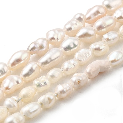 Нити из натурального культивированного пресноводного жемчуга, рис