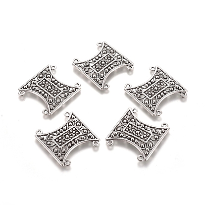 Alliage multi - chapelets de lien, rectangle avec fleur