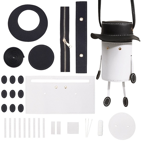 PU Leather Shoulder Bag Making Kits, for DIY Purse Wallet Knitting Crochet Bag