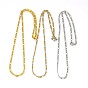 304 Stainless Steel Figaro Chain Necklace Making, 17.91 inch (455mm), 3mm