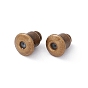 Brass Ear Nuts, Earring Backs, Bullet, 6x5mm, Hole: 1mm