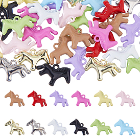 36 шт 12 цвета подвески из сплава, лошади прелести