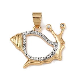 Латунные микро проложить кубического циркония подвески, без кадмия и без свинца, улитка