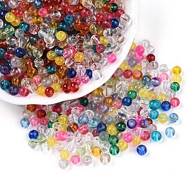 Выпечка расписные прозрачные стеклянные бусины, круглые