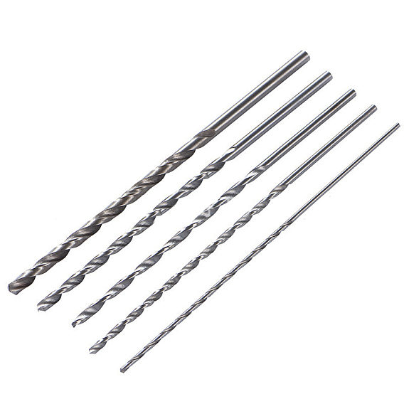 5pcs Drill Bits Sets, High Speed Steel Twist Drill Bits, for Wood, Plastic, Aluminum Alloy, Metal