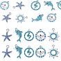 10Pcs 5 Styles Alloy Pendants, with Rhinestone, Platinum