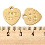 Valentine's Day 316 Surgical Stainless Steel Pendants, Laser Cut, Heart with Word