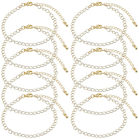 10 Bracelets en laiton à maillons pour femmes