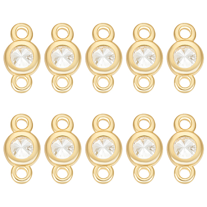 10шт. 925 Подвески-шармы из стерлингового серебра с инкрустацией прозрачными кубическими циркониями, плоские круглые звенья, с замшевой тканью из поликарбоната квадратной серебряной полировальной салфеткой