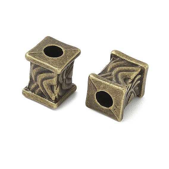 Сплавочные овальные бусины тибетского стиля , кубоид, без кадмия и без свинца