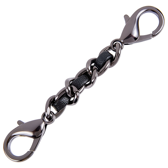 1Удлинители для ремней из черной искусственной кожи, сплава краба, для изготовления сумок