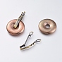 Brushed Antique Bronze Brass Donut Bails, Donuthalter, Fit For Pi Disc Pendants Jewelry Making, 38x5x7mm, Hole: 5x3mm