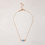 Minimalist Eye Pendant Necklace for Women, Short Chain Collarbone Choker Jewelry