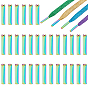 40Pcs Column Brass Shoelace Buckle Connectors, Capsule Shape No Tie Shoe Lace Tie Locks Clips Ends