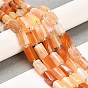 Natural Botswana Agate Beads Strands, with Seed Beads, Faceted Column