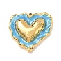 304 Stainless Steel Enamel Pendants, Heart Charms
