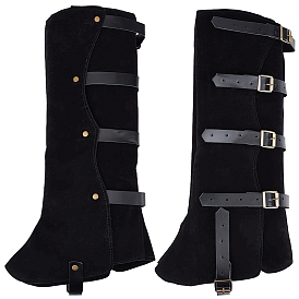 Cubrebotas de piel sintética, protectores de piernas, accesorios de disfraz de vikingo medieval renacentista