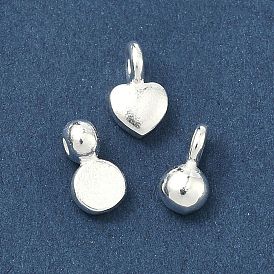 925 серебряные шармы, серебряный цвет гальваническим, с печатью 925