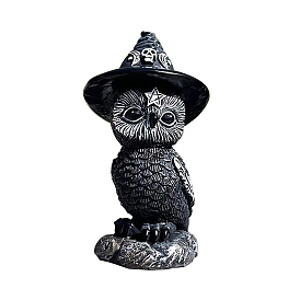 Resin Cat/Dog/Snake/Owl Figurine Ornament, for Halloween Party Home Desk Decoration