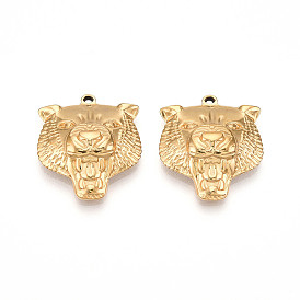304 подвески из нержавеющей стали, ионное покрытие (ip), амулеты тигр